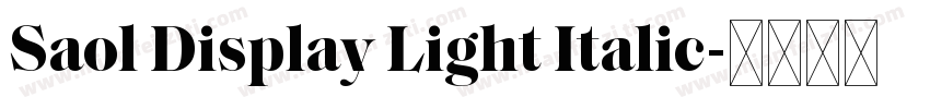 Saol Display Light Italic字体转换